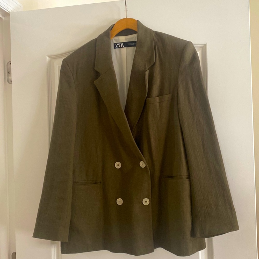 Zara Double Breasted Blazer sz M